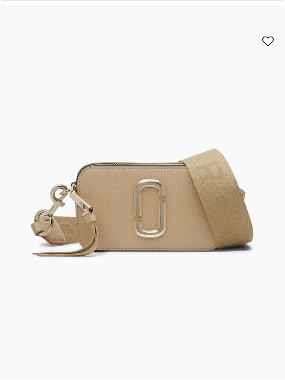Marc Jacobs Beige Double J Snapshot Crossbody Bag